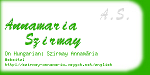 annamaria szirmay business card